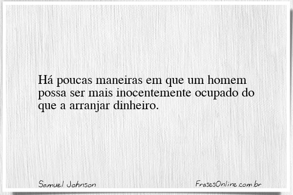Frase de Samuel Johnson