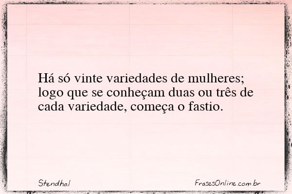 Frase de Stendhal