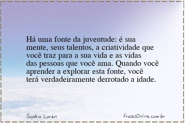 Frase de Sophia Loren