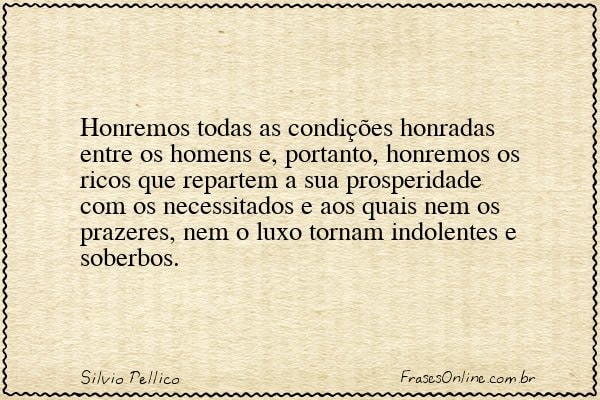 Frase de Silvio Pellico