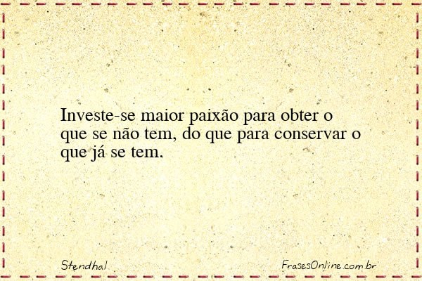 Frase de Stendhal