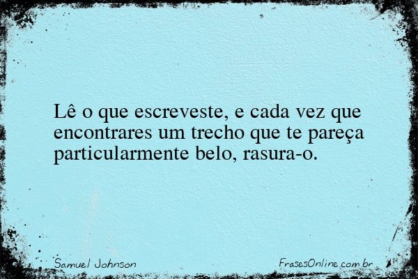 Frase de Samuel Johnson