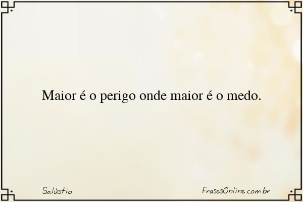 Frase de Salústio