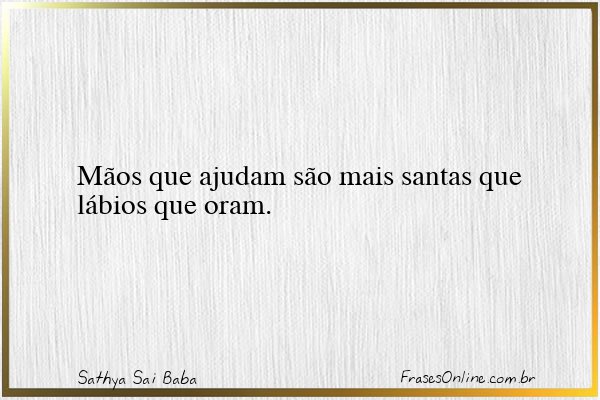 Frase de Sathya Sai Baba