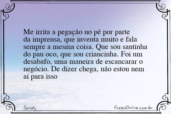 Frase de Sandy