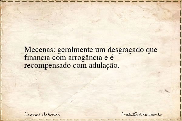 Frase de Samuel Johnson