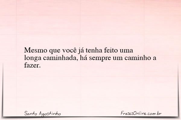 Frase de Santo Agostinho