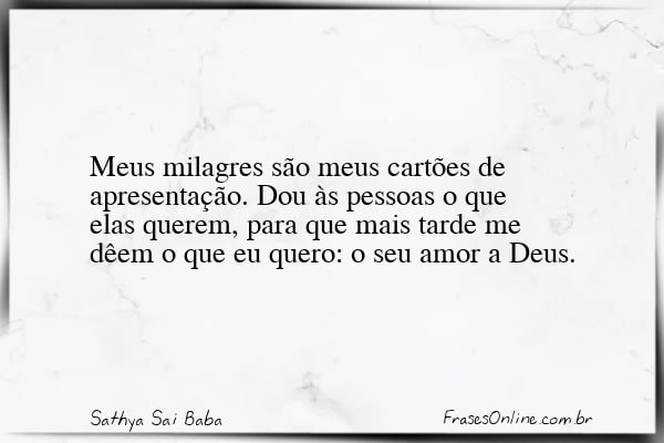 Frase de Sathya Sai Baba