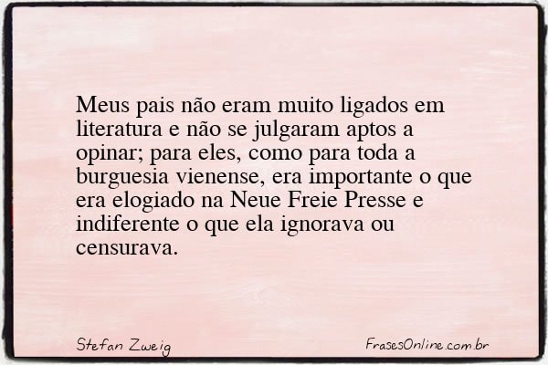 Frase de Stefan Zweig