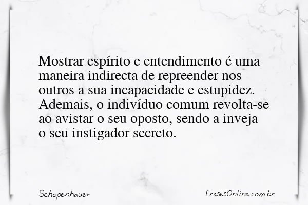 Frase de Schopenhauer