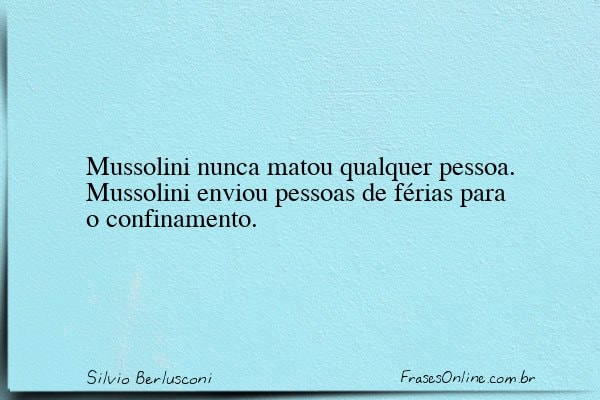 Frase de Silvio Berlusconi