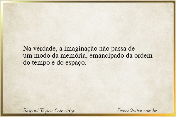 Frase de Samuel Taylor Coleridge