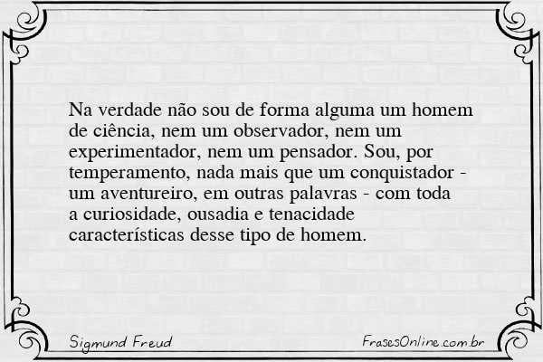 Frase de Sigmund Freud