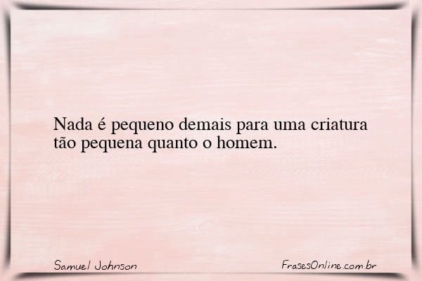 Frase de Samuel Johnson