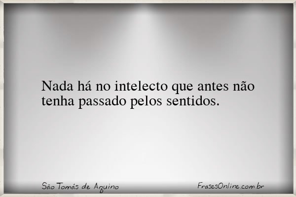 Frase de São Tomás de Aquino