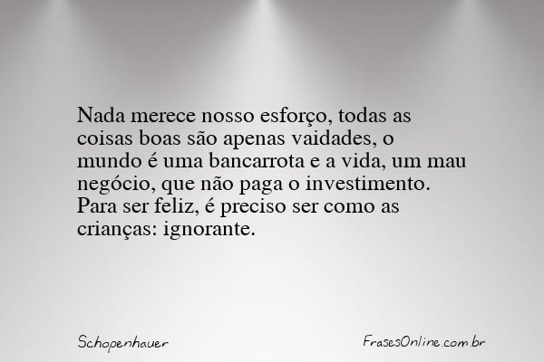 Frase de Schopenhauer