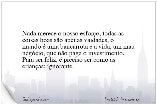 Frase de Schopenhauer