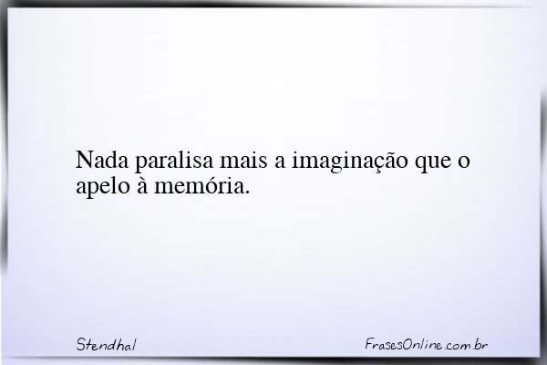 Frase de Stendhal