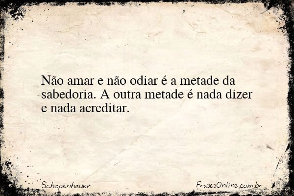 Frase de Schopenhauer