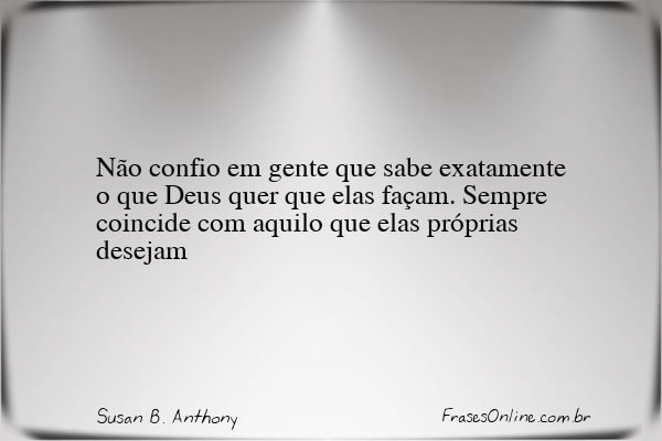 Frase de Susan B. Anthony