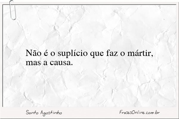 Frase de Santo Agostinho