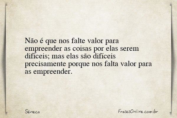 Frase de Sêneca