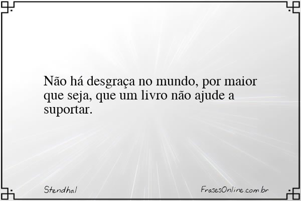 Frase de Stendhal