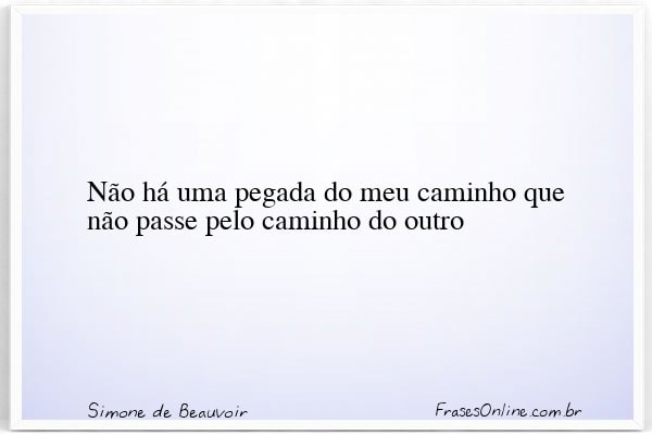 Frase de Simone de Beauvoir