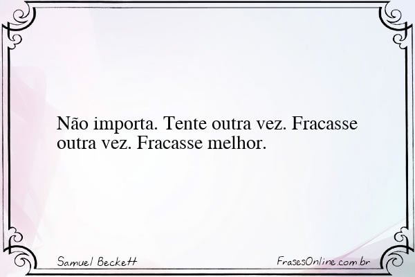 Frase de Samuel Beckett