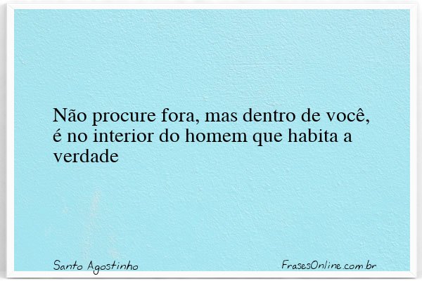 Frase de Santo Agostinho