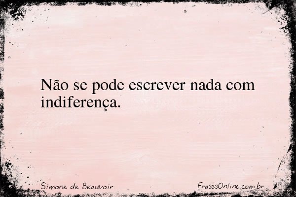 Frase de Simone de Beauvoir