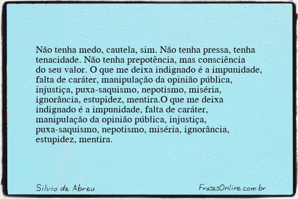 Frase de Silvio de Abreu