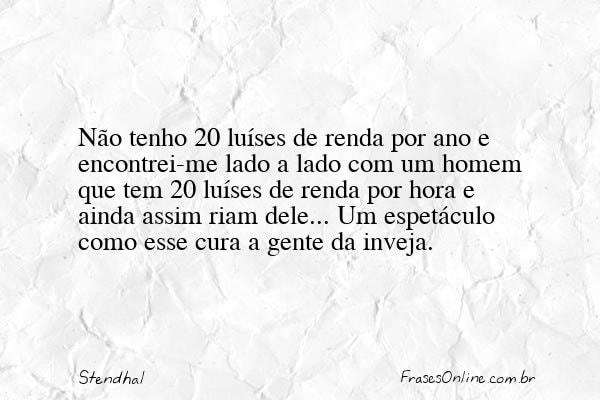 Frase de Stendhal