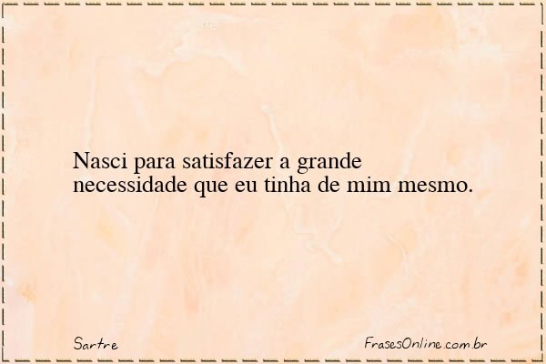 Frase de Sartre