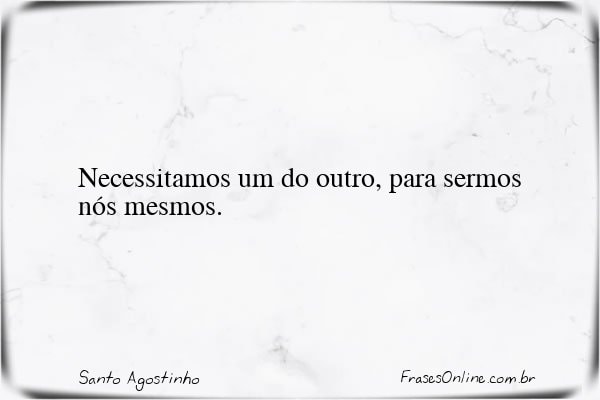 Frase de Santo Agostinho
