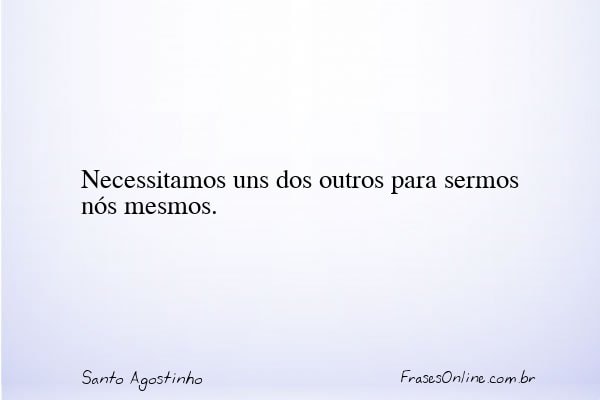 Frase de Santo Agostinho