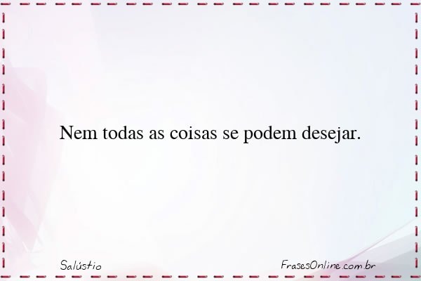 Frase de Salústio