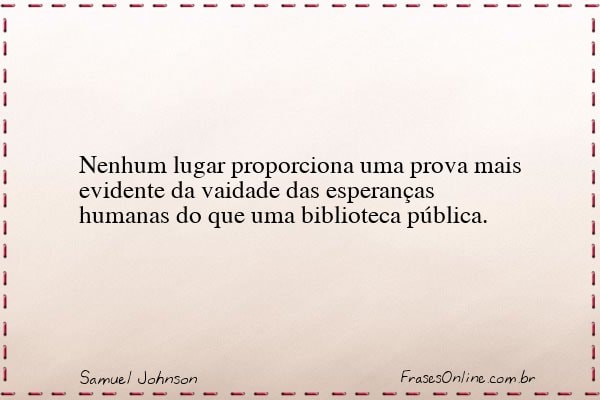 Frase de Samuel Johnson