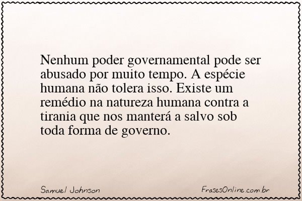 Frase de Samuel Johnson