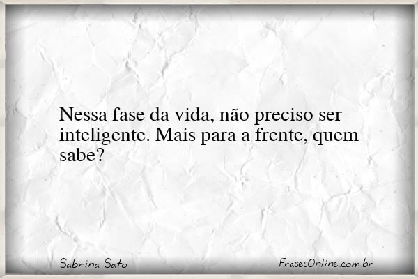 Frase de Sabrina Sato