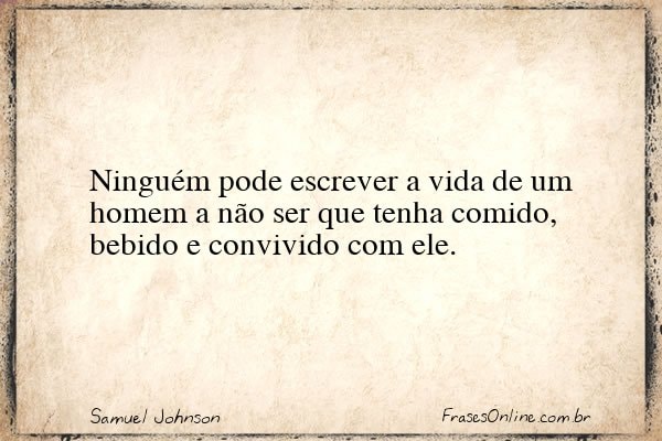 Frase de Samuel Johnson