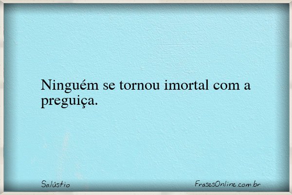 Frase de Salústio