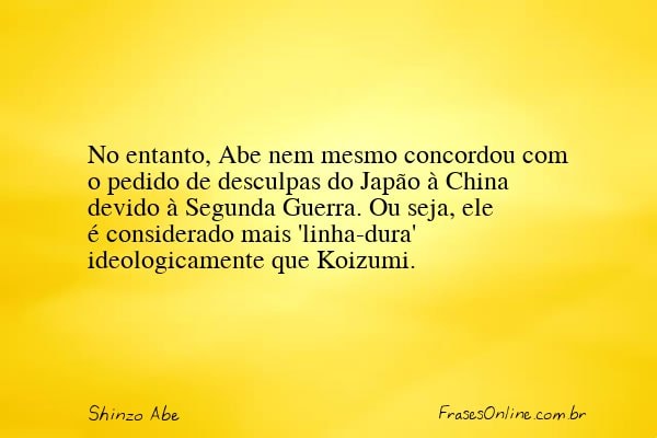 Frase de Shinzo Abe