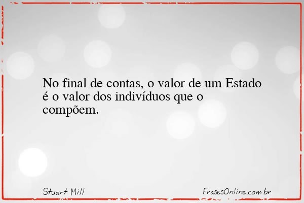 Frase de Stuart Mill