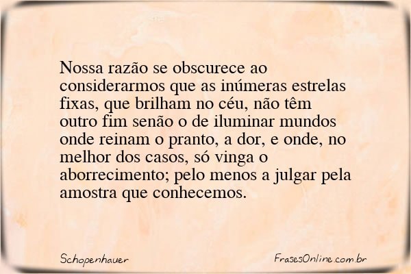 Frase de Schopenhauer