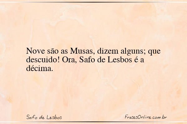 Frase de Safo de Lesbos