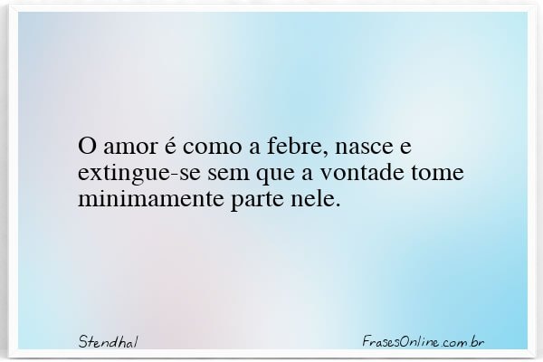 Frase de Stendhal