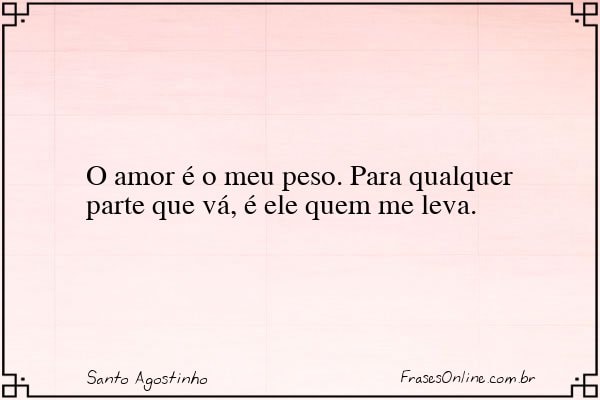Frase de Santo Agostinho