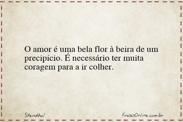 Frase de Stendhal