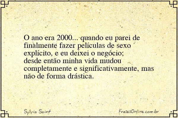 Frase de Sylvia Saint